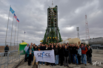 You will see the rocket on the launch pad.