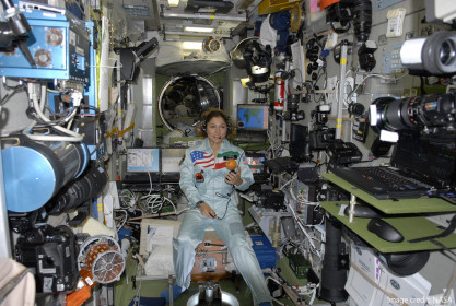 Anousheh Ansari on board the International Space Station (2006).