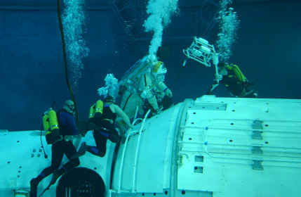Underwater space flight training
