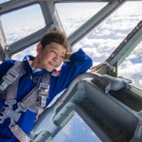 Practicing Earth photography onboard the ZG plane